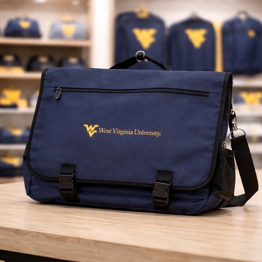 West Virginia University Computer Messenger Bag Crossbody Handheld Canvas